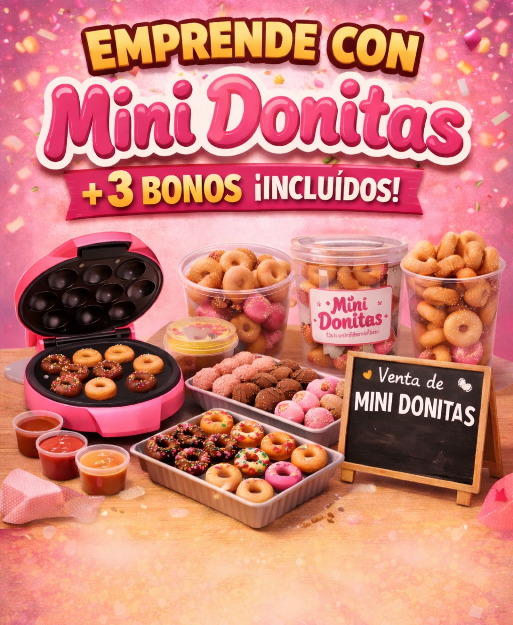 Emprende con Mini Donitas + 3 Bonos: Ganá +$800.000 al mes